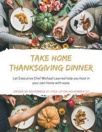 2019 Take Home Thanksgiving Meal (Serves 8 People)